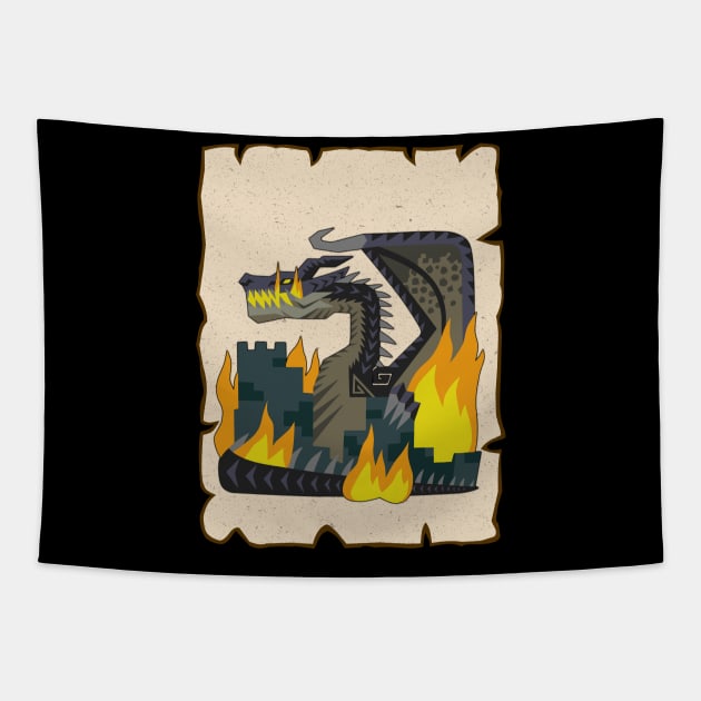 Fatalis Quest! Tapestry by MaxMeCustom