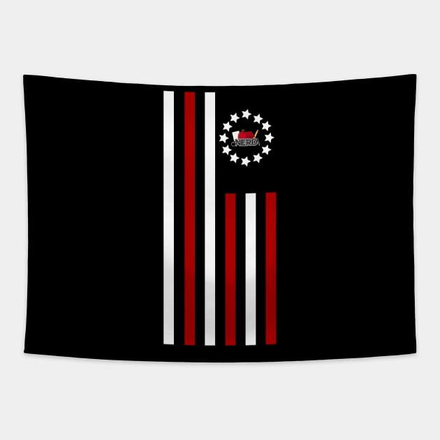 Nerd - Flag Tapestry by adamzworld