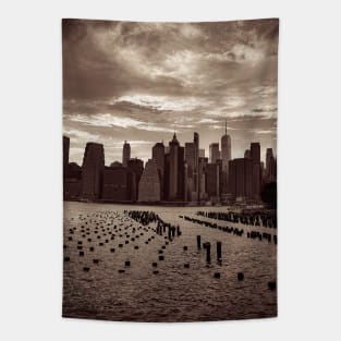 Manhattan Skyline Brooklyn NYC Tapestry