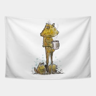 Tired Frog Tapestry