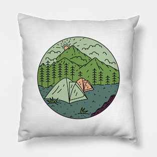 Adventure Camp Monoline Pillow