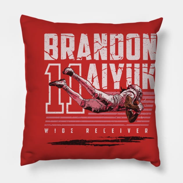 Brandon Aiyuk San Francisco Catch Pillow by ClarityMacaws