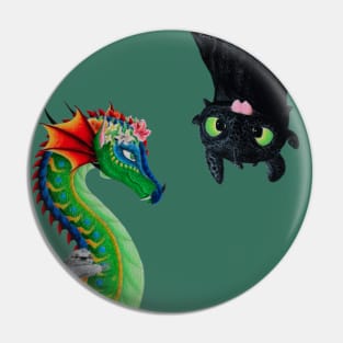 Glory and Toothless Crossover Pin