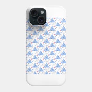 Subtle graphic pattern with grey and blue Phone Case