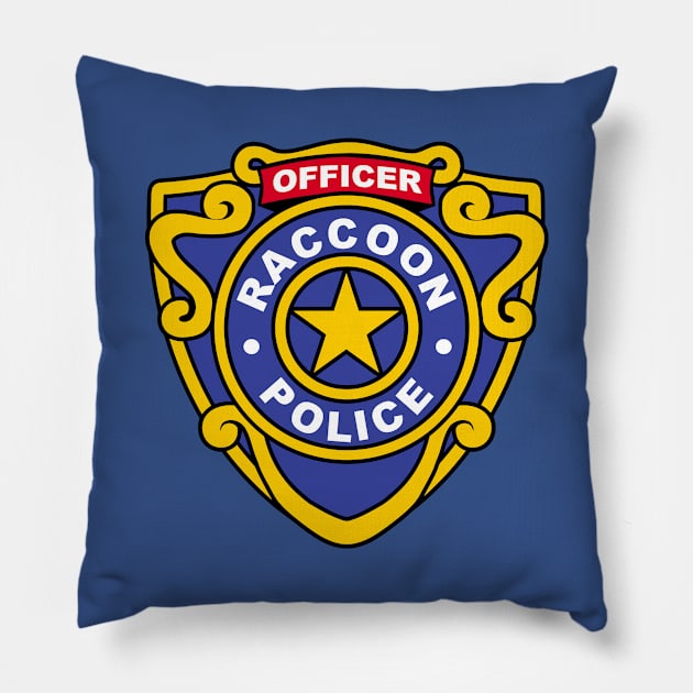 Police badge logo Pillow by buby87