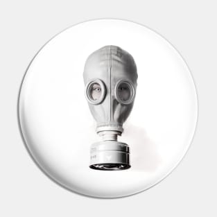 Light Gray Gas Mask Pin
