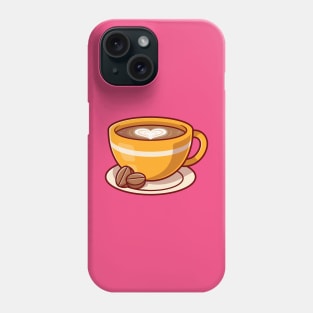 Coffee Love Foam With Beans Cartoon Phone Case