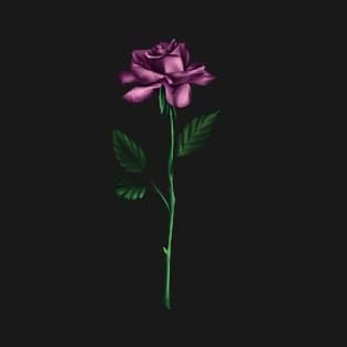 Purple Rose Art T-Shirt