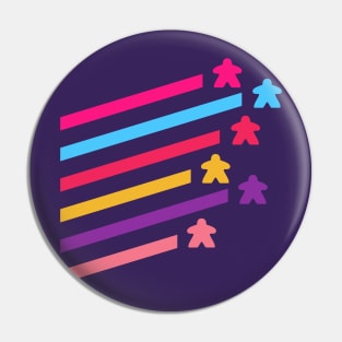 Synthwave 80s Meeples Pin