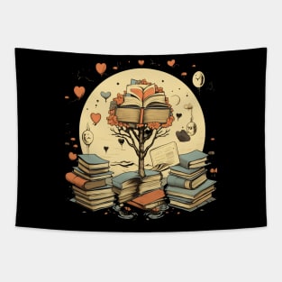 Tree growing from a book Gift for Bookworm Tapestry