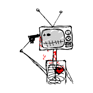 Kill your TV Doodle Black T-Shirt