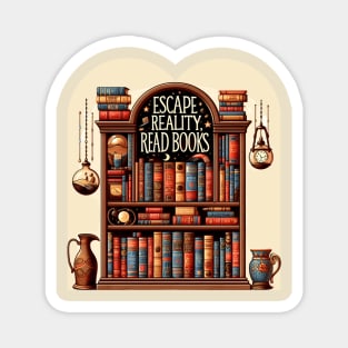 Escape Reality Read Books Magnet