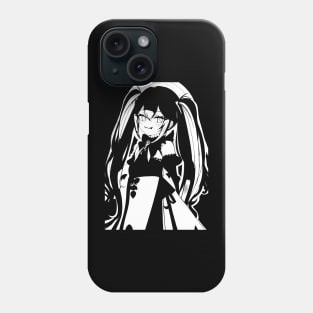 Black White Kawaii Gothic Girl Phone Case