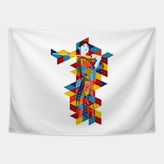 Geo Girl Tapestry by n23tees