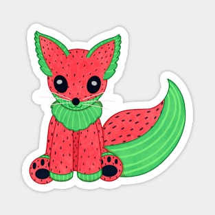 Watermelon Fox Magnet