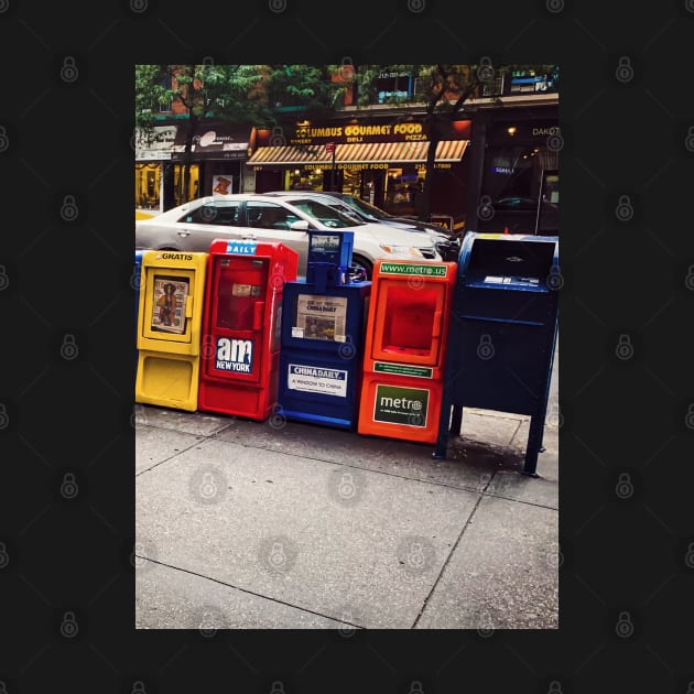 Newspapers Street Upper West Side Manhattan NYC by eleonoraingrid