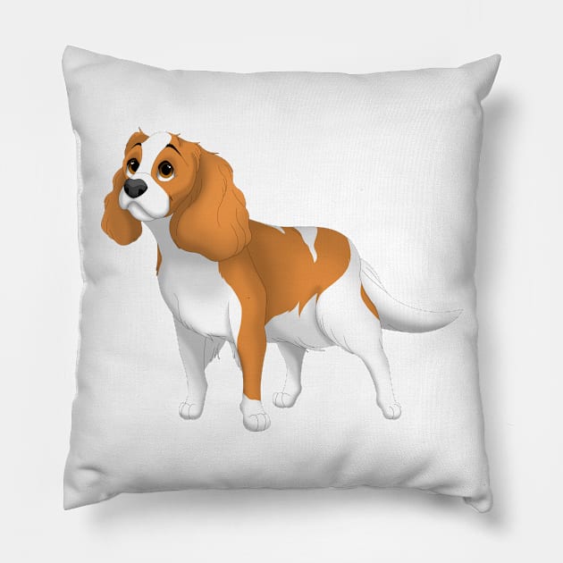 Cavalier King Charles Spaniel Dog Pillow by millersye