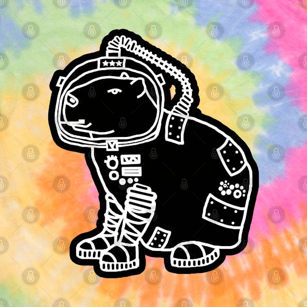 Sci Fi Funny Capybara Space Astronaut by ellenhenryart