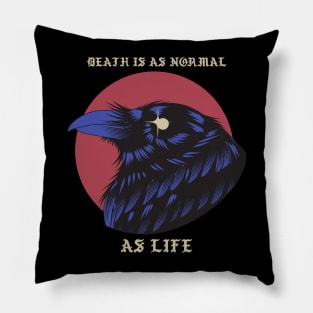 Raven Crow Death Pillow