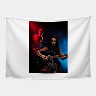 Guitarist and Saxophonist Tapestry