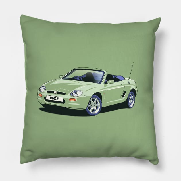 MG MGF Alumina Green Car Pillow by Webazoot