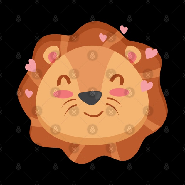 Cute Lion Cartoon Animals Character Design by BrightLightArts