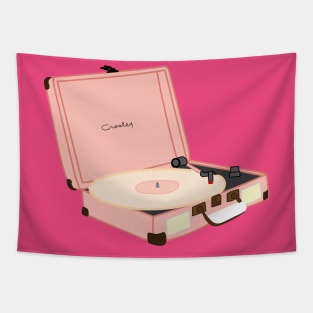 Pink Vintage Record Player by Courtney Graben Tapestry