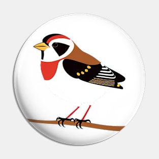 Cute little round fantasy bird Pin