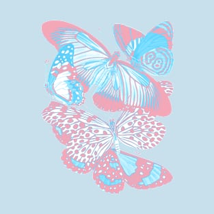 Transgender Pride Vintage Butterflies Art T-Shirt