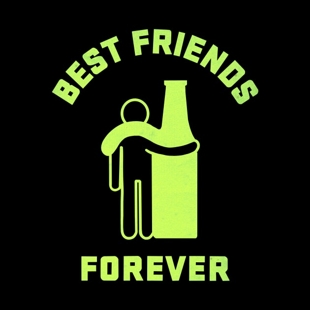 Best Friends forever: funny beer shirt for men, Men hugging beer botle by TSHIRT PLACE