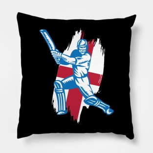 England Cricket Player Batsman Design Pillow