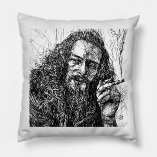 IAN ANDERSON ink portrait .1 Pillow