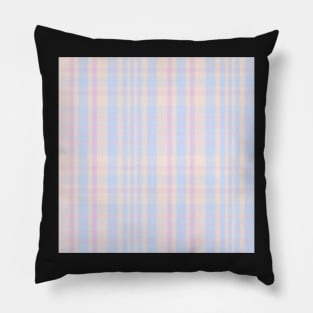 Pastel Aesthetic Sorcha 2 Hand Drawn Textured Plaid Pattern Pillow