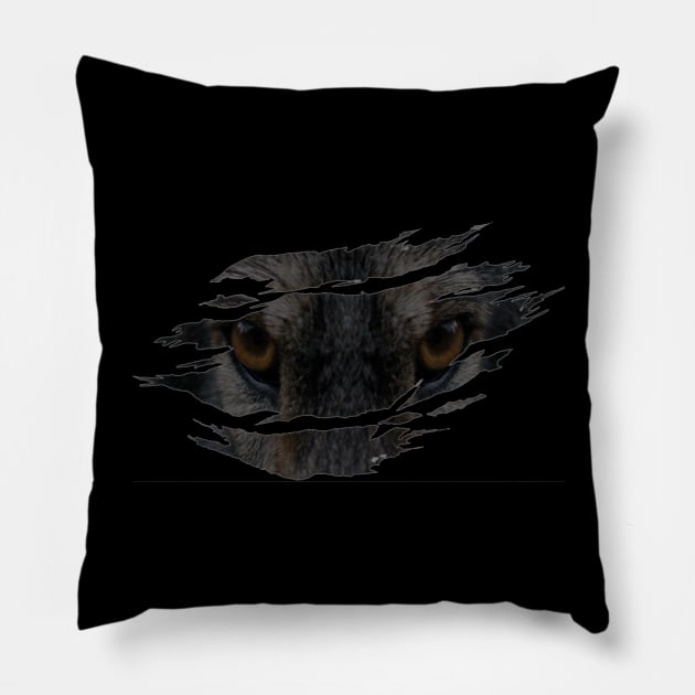 Wolf Eyes Pillow by Choose Designs
