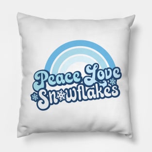 PEACE LOVE SNOWFLAKES Pillow