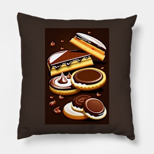 Sweet Crispy Chocolate Cookies Pillow