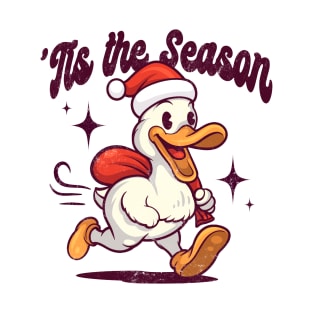 'TIS THE SEASON RETRO CARTOON DUCK CHRISTMAS T-Shirt