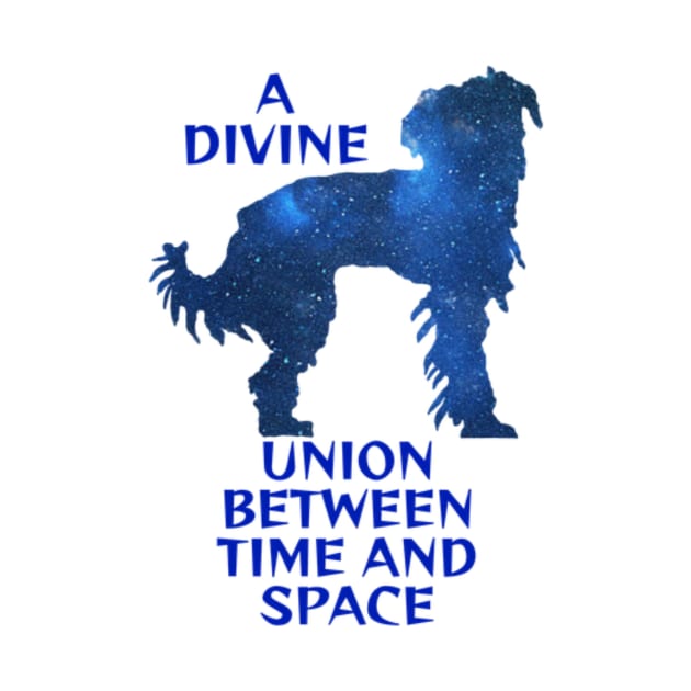 Midnight Blue Sapphire Galaxy Chinese Crested Dog - A Divine Union Between Time And Space by Courage Today Designs
