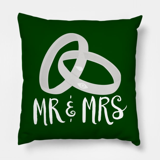 Just Married: Mr & Mrs Smoak Queen Pillow by FangirlFuel