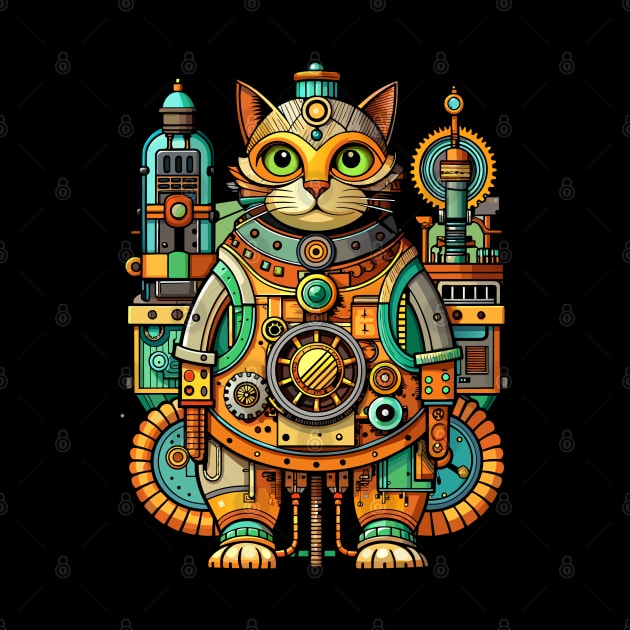 Mechanical Cat by CatCoconut-Art