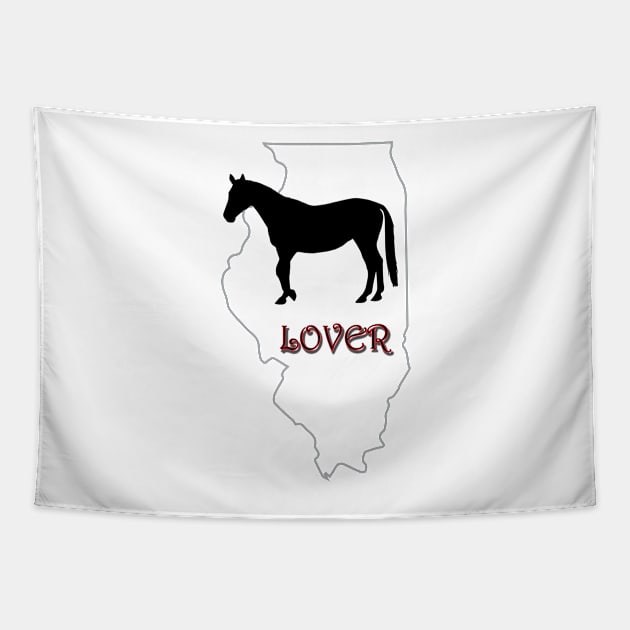 Illinois Horse Lover Gifts Tapestry by Prairie Ridge Designs