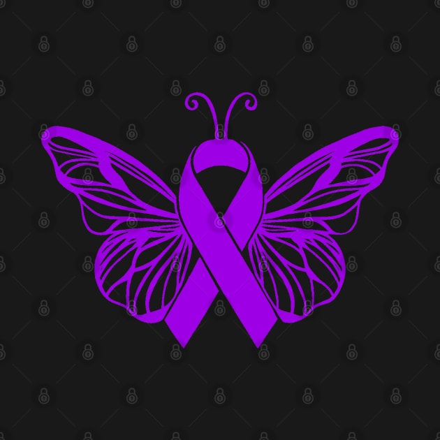 Awareness Ribbon Butterfly Purple by CaitlynConnor