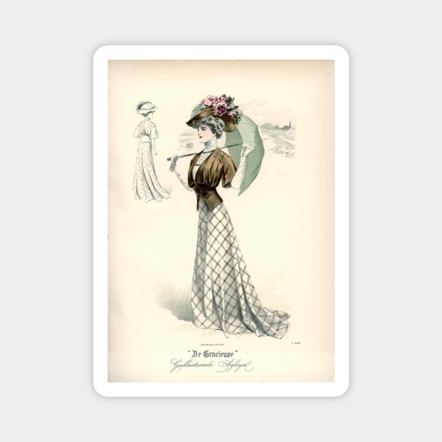 Edwardian Fashion Plate Magnet by Donkeh23