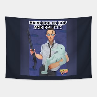 Hard-Boiled Cop and Dolphin: Shonen Flop Design T-Shirt Tapestry