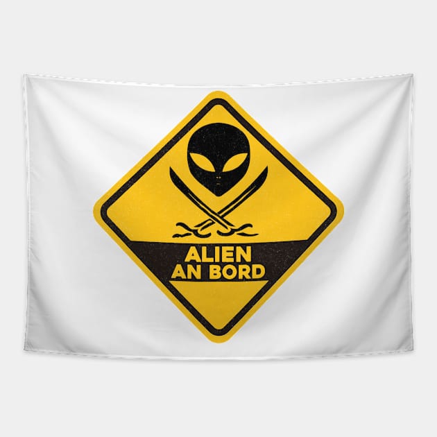 Alien An Bord Tapestry by themodestworm