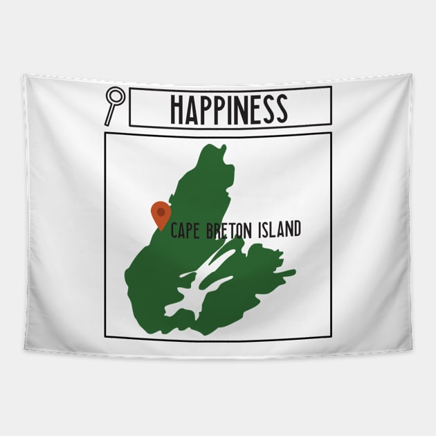 SEARCH FOR HAPPINESS IN CAPE BRETON Tapestry by SALTY TEES & CO.