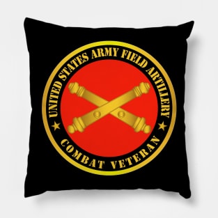 US Army Field Artillery Combat Veteran w Branch Pillow