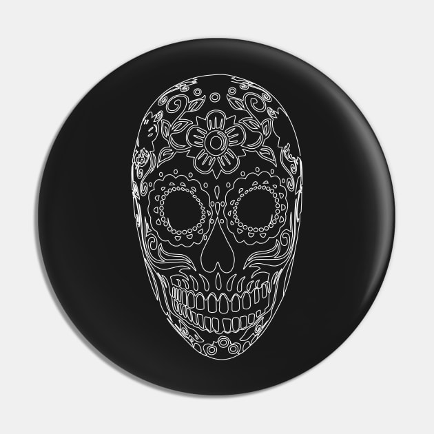 Sugar skull Pin by JuicypeachXx