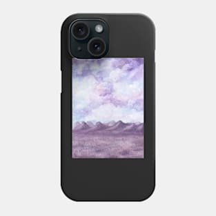 Clouds, Mountains and Field Phone Case