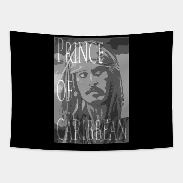 captain jack sparrow poster pirates of caribbean Tapestry by LOVILOVI